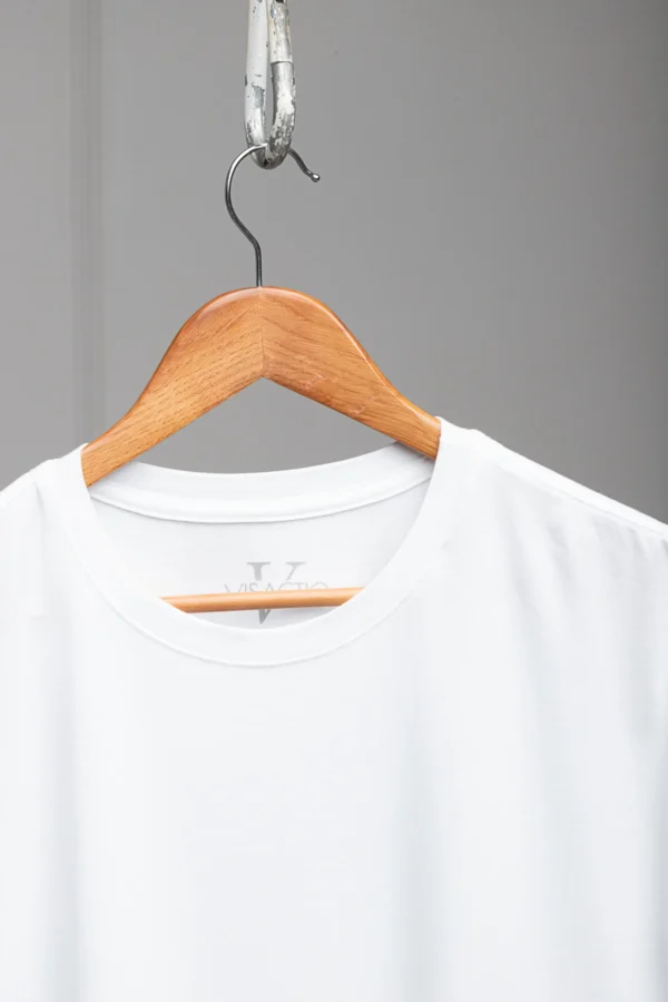 Camiseta Algodão Egípcio Branca - Imagem 4